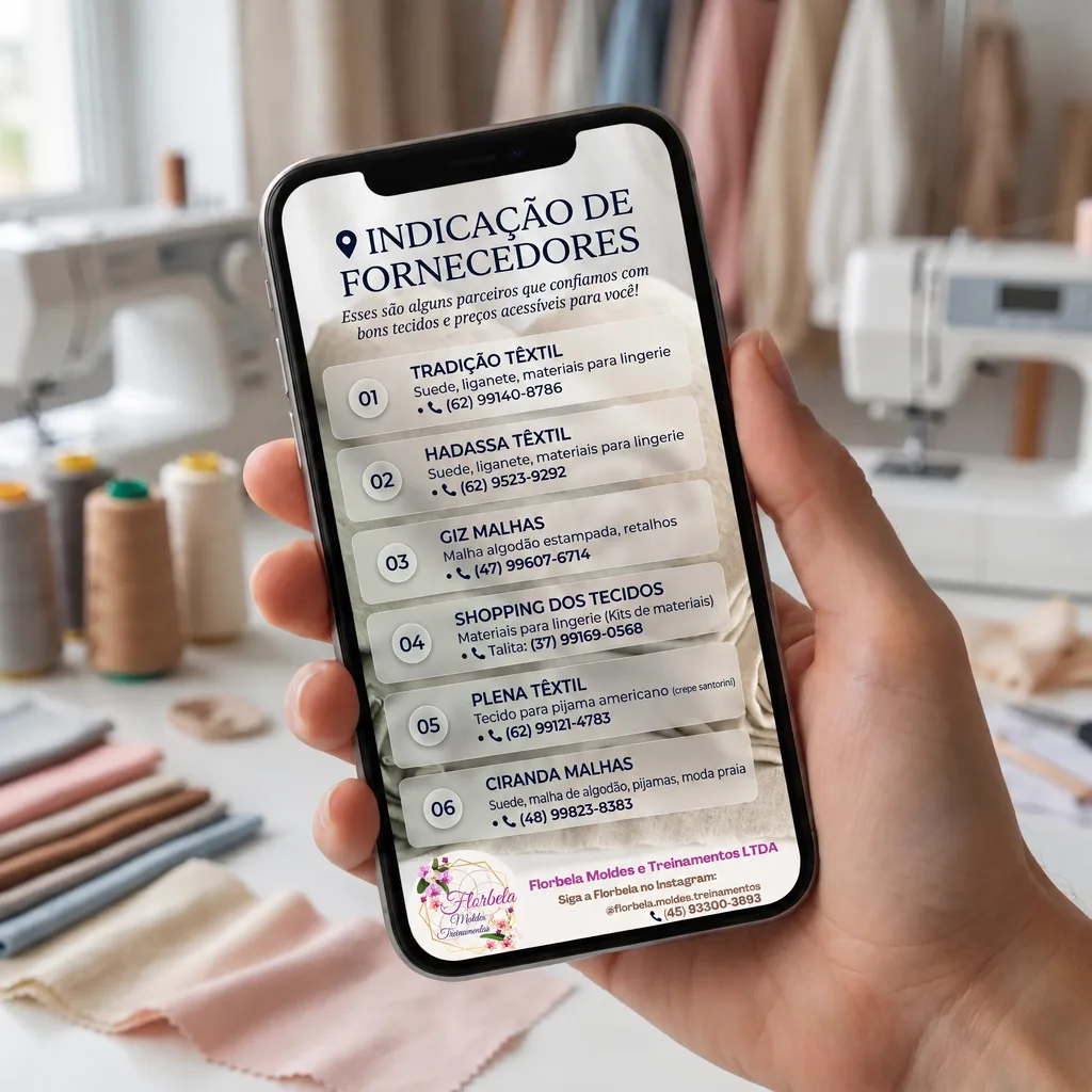 Mockup da lista de fornecedores em PDF