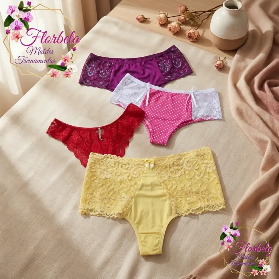 Kit de calcinhas Florbela