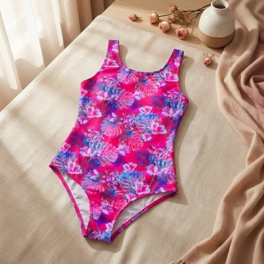 Maiô estampado de moda praia